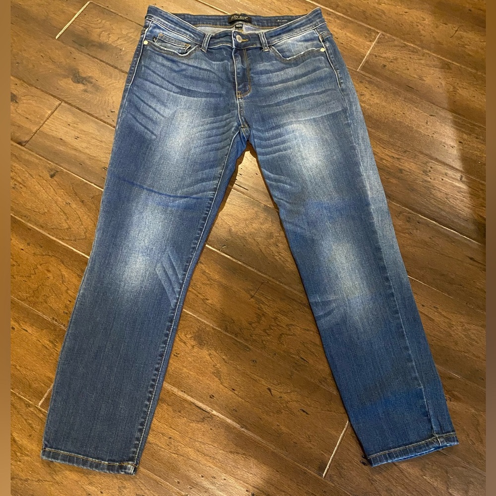 Judy Blue Women's Ankle Jeans - Deep Blue